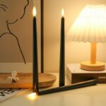 ⁦طقم شمع ليد مضئ بدون لهب قطعتين لتجديد ديكور المنزل ببطاريات⁩ - الصورة ⁦2⁩