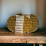 ⁦طقم صواني قطعتين لحمل وتقديم العيش والطعام علي السفرة بشكل شيك بمقاسات مختلفة⁩ - الصورة ⁦4⁩