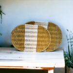 ⁦طقم صواني قطعتين لحمل وتقديم العيش والطعام علي السفرة بشكل شيك بمقاسات مختلفة⁩ - الصورة ⁦2⁩