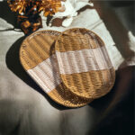 ⁦طقم صواني قطعتين لحمل وتقديم العيش والطعام علي السفرة بشكل شيك بمقاسات مختلفة⁩ - الصورة ⁦3⁩