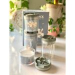 ⁦طقم علب 4 قطع بمقاسات مختلفة لحفظ وتنظيم البقوليات والحبوب والكاندي بغطاء محكم الغلق بيد من الاكليريك⁩ - الصورة ⁦2⁩