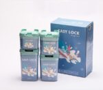 ⁦طقم علب اكليريك 4 قطع بمقاسات مختلفة لحفظ وتنظيم البقوليات والحبوب والكاندي بغطاء محكم الغلق بيد⁩ - الصورة ⁦6⁩