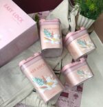 ⁦طقم علب اكليريك 4 قطع بمقاسات مختلفة لحفظ وتنظيم البقوليات والحبوب والكاندي بغطاء محكم الغلق بيد⁩ - الصورة ⁦8⁩