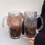 ⁦طقم كوبايات زجاج قطعتين لشرب وتقديم المياه والعصائر والمشروبات الغازية بيد⁩ - الصورة ⁦3⁩