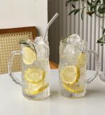 ⁦طقم كوبايات زجاج قطعتين لشرب وتقديم المياه والعصائر والمشروبات الغازية بيد⁩ - الصورة ⁦6⁩