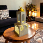 ⁦فانوس مرحب يا هلال مضئ علي شكل مسجد من الجبس⁩ - الصورة ⁦2⁩