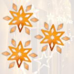 ⁦فرع زينة رمضان أشكال فوانيس وهلال ونجوم 11 قطعة باللون الجولد بلزق دبل فيس قوي⁩ - الصورة ⁦4⁩