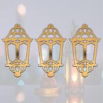 ⁦فرع زينة رمضان أشكال فوانيس وهلال ونجوم 11 قطعة باللون الجولد بلزق دبل فيس قوي⁩ - الصورة ⁦5⁩