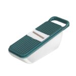 ⁦قطاعة ومبشرة يدوية للخضراوات والفواكه والجبن 5 رؤوس مع صفاية وعلبة عملية وسهلة الاستخدام بيد⁩ - الصورة ⁦5⁩