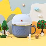 ⁦لانش بوكس استانليس ستيل 3 قطع لتناول اكل صحي في اي مكان للمدارس والجامعات بغطاء محكم الغلق ويد⁩ - الصورة ⁦5⁩