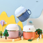 ⁦لانش بوكس استانليس ستيل 3 قطع لتناول اكل صحي في اي مكان للمدارس والجامعات بغطاء محكم الغلق ويد⁩ - الصورة ⁦3⁩