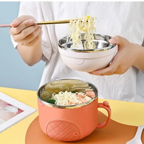 لانش بوكس استانليس ستيل 3 قطع لتناول اكل صحي في اي مكان للمدارس والجامعات بغطاء محكم الغلق ويد