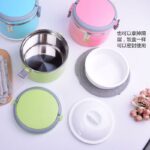 ⁦لانش بوكس جامبو 2 دور بغطاء محكم الغلق ومعلقة لسهولة تناول الطعام ويد للعمل والمدارس والجامعات⁩ - الصورة ⁦4⁩