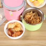 ⁦لانش بوكس جامبو 2 دور بغطاء محكم الغلق ومعلقة لسهولة تناول الطعام ويد للعمل والمدارس والجامعات⁩ - الصورة ⁦5⁩