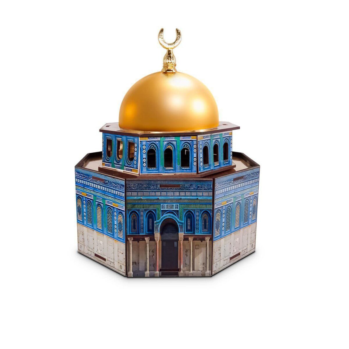 ⁦مبخرة قبة الصخرة لديكور رمضاني مميز وتعطير الأجواء من الخشب والمعدن⁩ - الصورة ⁦6⁩