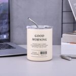 ⁦مج جود مورنينج حراري استانليس ستيل 350 ملي بطريقتين للشرب بغطاء محكم الغلق وشاليموه استانليس للخروج والجيم والسفر⁩ - الصورة ⁦5⁩