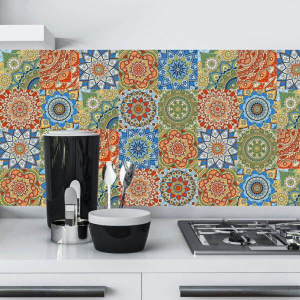 مجموعة استيكر حائط وتربروف 27 قطعة بأشكال أندلسية مختلفة مبهجة