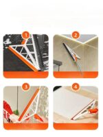 ⁦مساحة وفرشة 2*1 تدور 360 درجة لسهولة الوصول للأركان والزوايا بيد استانليس لتنظيف الأرضيات والزجاج⁩ - الصورة ⁦3⁩