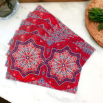 مفارش ثلاجة رمضانية 4 قطع بأشكال وألوان مختلفة قابل للغسيل