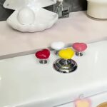 مقبض بديل ليد الدواليب والأدراج وزرار ضغط المرحاض 2 في 1 شكل قلب بألوان مختلفة - الصورة 7