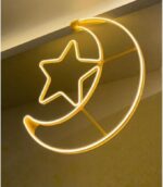 ⁦هلال رمضاني مضئ مزين بنجمة لديكور رمضان مميز ومختلف للبلكونات والشركات⁩ - الصورة ⁦2⁩