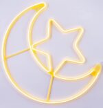 ⁦هلال رمضاني مضئ مزين بنجمة لديكور رمضان مميز ومختلف للبلكونات والشركات⁩ - الصورة ⁦3⁩