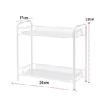 ⁦استاند 2 دور منظم وحامل لأدوات المطبخ والحمام من المعدن⁩ - الصورة ⁦4⁩