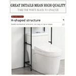 ⁦استاند 3 دور منظم وحامل لادوات الحمام فوق التواليت بهوكات لحمل وتعليق الليف والفوط⁩ - الصورة ⁦4⁩