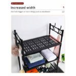 ⁦استاند 3 دور منظم وحامل لادوات الحمام فوق التواليت بهوكات لحمل وتعليق الليف والفوط⁩ - الصورة ⁦5⁩