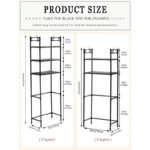 ⁦استاند 3 دور منظم وحامل لادوات الحمام فوق التواليت بهوكات لحمل وتعليق الليف والفوط⁩ - الصورة ⁦6⁩