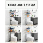 ⁦استاند 3 دور منظم وحامل لادوات الحمام فوق التواليت بهوكات لحمل وتعليق الليف والفوط⁩ - الصورة ⁦7⁩