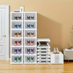 ⁦استاند 6 دور لحمل وتنظيم الأحذية والشنط قابل للطي بغطاء اكليريك لكل رف لمنع دخول الأتربة⁩ - الصورة ⁦11⁩