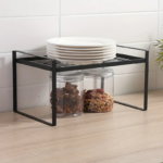 ⁦استاند ورف لتنظيم دواليب المطبخ لحمل الحلل والأطباق وبرطمانات التوابل في المطبخ من المعدن⁩ - الصورة ⁦11⁩