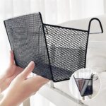 باسكت معدن منظم وحامل لأدوات المطبخ والحمام وادوات العناية بالشعر والبشرة سهل التعليق علي الارفف بدون ادوات