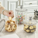 ⁦برطمان اكليريك 1400 ملي بغطاء دبدوب محكم الغلق لحفظ وتقديم الشوكولاتة والكاندي والكوكيز والمكسرات بشكل شيك⁩ - الصورة ⁦8⁩