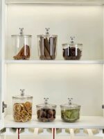 ⁦برطمان اكليريك 1400 ملي بغطاء دبدوب محكم الغلق لحفظ وتقديم الشوكولاتة والكاندي والكوكيز والمكسرات بشكل شيك⁩ - الصورة ⁦6⁩