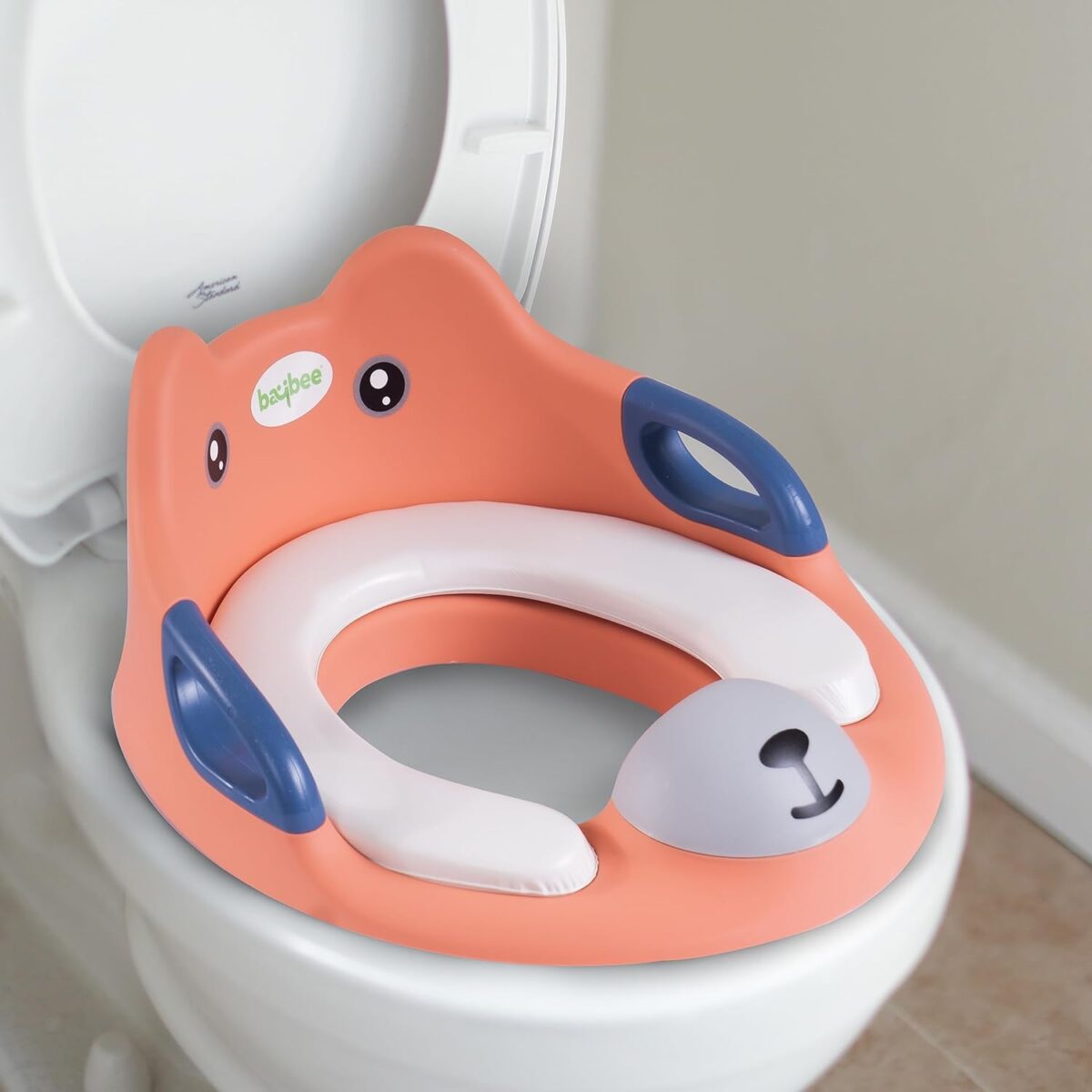 ⁦بوتي مبطنة لتدريب الأطفال علي استخدام التواليت مانعه للأنزلاق بيد تناسب جميع انواع الحمامات⁩ - الصورة ⁦1⁩
