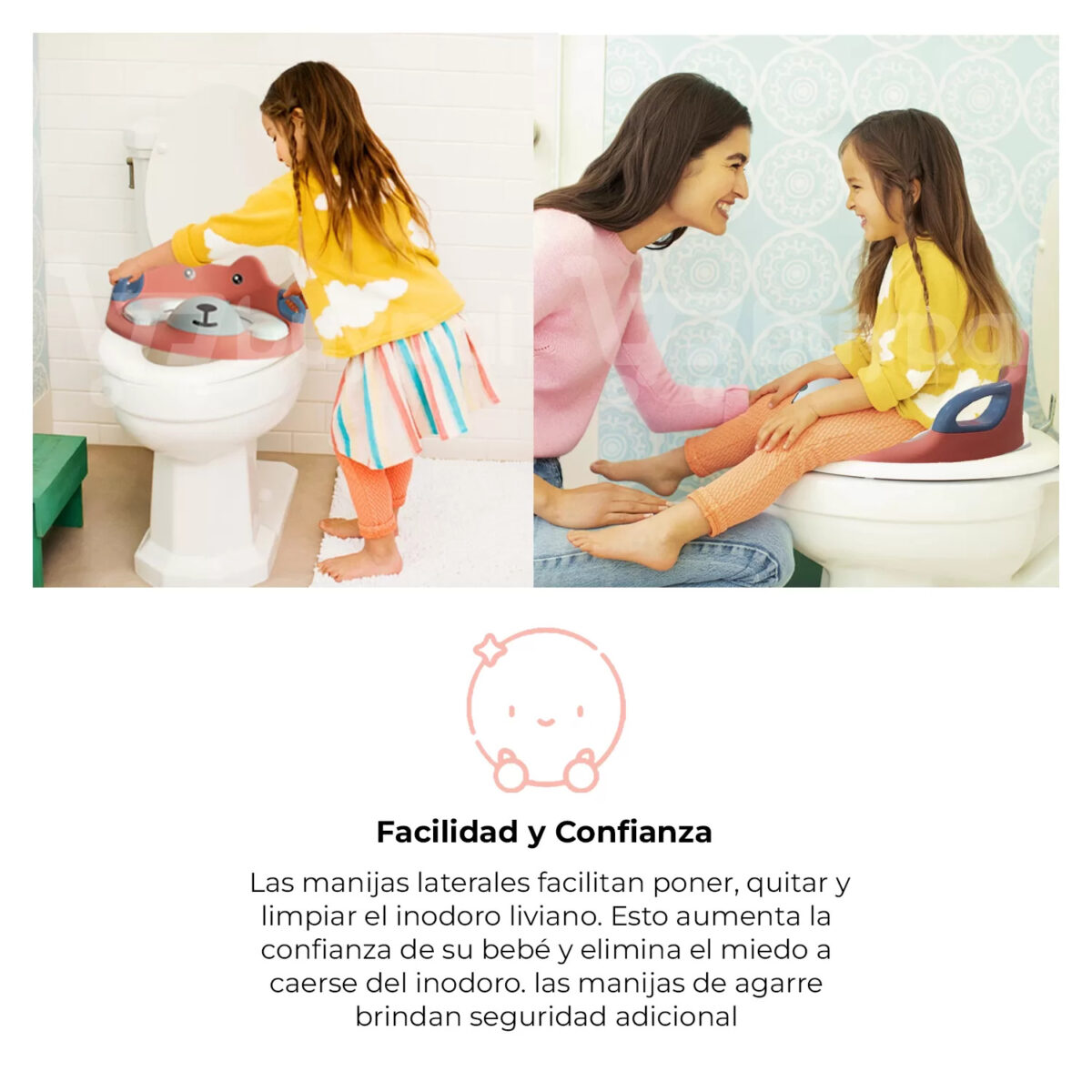 ⁦بوتي مبطنة لتدريب الأطفال علي استخدام التواليت مانعه للأنزلاق بيد تناسب جميع انواع الحمامات⁩ - الصورة ⁦3⁩