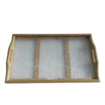 ⁦ترابيزة سرير بيد لحمل وتقديم الطعام قابلة للطي من الخشب والاكليريك⁩ - الصورة ⁦3⁩