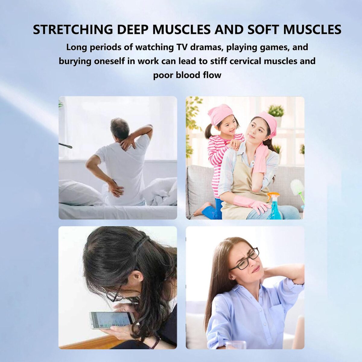 ⁦جهاز مساج وتدليك للرقبة 5 مستويات يساعد علي الراحة والاسترخاء بوصلة يو اس بي⁩ - الصورة ⁦6⁩