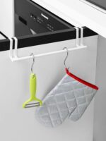 ⁦حامل فوط معدني يثبت علي درف المطبخ والابواب بدون حفر وتخريم⁩ - الصورة ⁦5⁩