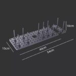 ⁦رف حامل ومنظم للأطباق والأواني والاكواب في الأدراج ولتجفيفها من المياه بجانب الحوض من البلاستيك⁩ - الصورة ⁦7⁩