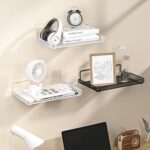 ⁦رف معدني لحمل الراوتر وادوات المطبخ والحمام وقطع الديكور بلزق دبل فيس قوي للتعليق بدون حفر⁩ - الصورة ⁦6⁩