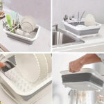 ⁦صفاية سيليكون لحمل وتجفيف الأطباق والأكواب قابله للطي⁩ - الصورة ⁦7⁩