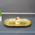 ⁦صينية جولد شيك لتقديم الفواكه والشوكولاته والكحك والبيتي فور للضيوف بشكل شيك⁩ - الصورة ⁦12⁩