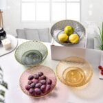 ⁦طبق اكليريك بحواف ذهبي وقاعدة دواره لحمل وتقديم الفواكه والمكسرات والشوكولاتة بشكل شيك⁩ - الصورة ⁦4⁩