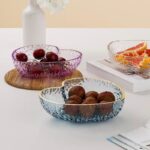 ⁦طبق علي شكل قلب لحمل وتقديم الفواكه والمكسرات والشوكولاتة والسلطات بشكل شيك من الاكليريك بحواف جولد⁩ - الصورة ⁦4⁩