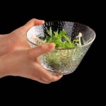 ⁦طقم اطباق اكليريك 3 شفاف قطع بمقاسات مختلفة بحواف جولد لحمل وتقديم السلطات والفواكه بشكل شيك⁩ - الصورة ⁦11⁩