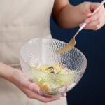 ⁦طقم اطباق اكليريك شفاف 3 قطع بمقاسات مختلفة لحمل وتقديم السلطات والفواكه علي السفرة بشكل شيك⁩ - الصورة ⁦11⁩