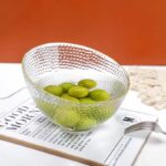 ⁦طقم اطباق اكليريك شفاف 3 قطع بمقاسات مختلفة لحمل وتقديم السلطات والفواكه علي السفرة بشكل شيك⁩ - الصورة ⁦5⁩